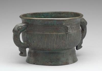 图片[2]-Gui food container with animal-mask and strips pattern, Western Zhou period (c. 1046-771 BCE)-China Archive